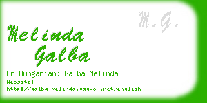 melinda galba business card